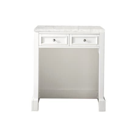 James Martin Vanities De Soto 30in Countertop Unit, Bright White w/ 3 CM Eternal Jasmine Pearl Quartz Top 825-CU30-BW-3EJP